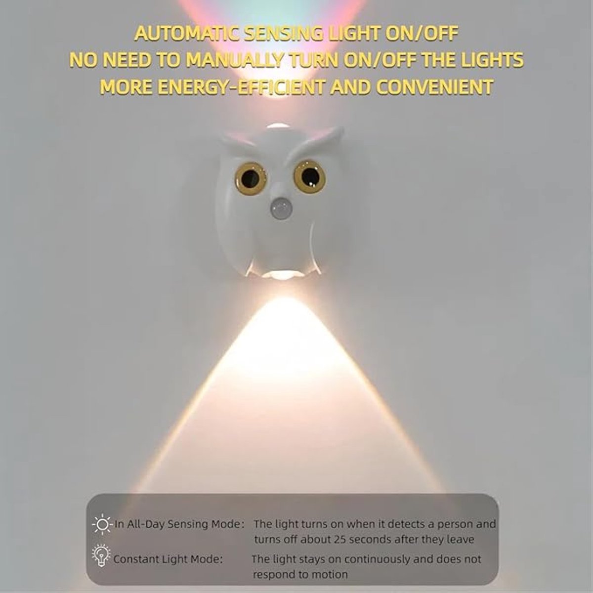 Night Light - Mood Lamp - LED Lighting - Night Lamp - LED Cabinet Light and Stair Light with Sensor - Two-tone - USB Rechargeable Night Light - Magnetic Mounting - For Children's Room, Bedroom, Hallway or Corridor, etc. (Black) - Image 2