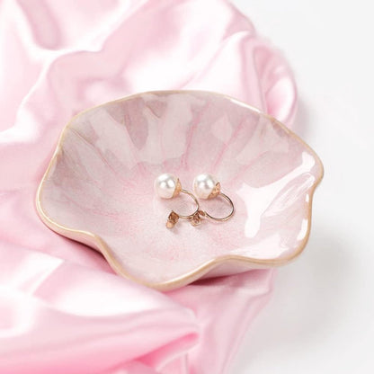 Ceramic Jewelry Bowl - Room Decor, Key Holder, Ring Holder, Jewelry Tray, Jewelry Tray, Drip Tray, Bedside Table Decoration (Pink) - Image 4