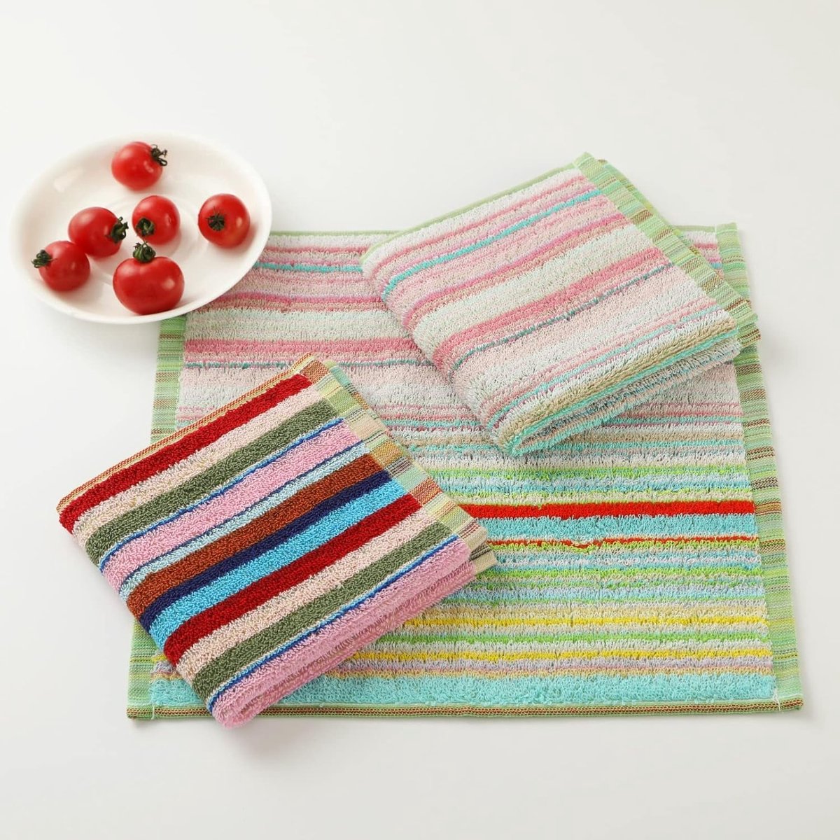 Tablecloth - Children's Towels - Mixed Colors - Super Absorbent - Kitchen Towels - Cotton Cleaning Cloths - 8 Pack (30 cm x 30 cm) - Image 2