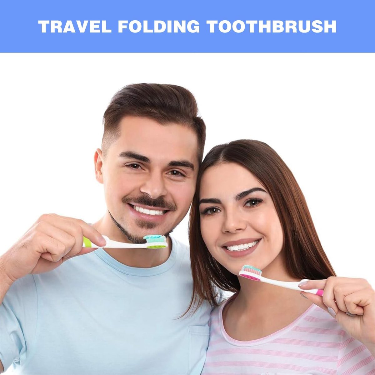 4-pack toothbrushes - Travel toothbrushes - Foldable toothbrushes - Foldable travel toothbrushes - Portable soft toothbrushes - Easy to carry - Image 4