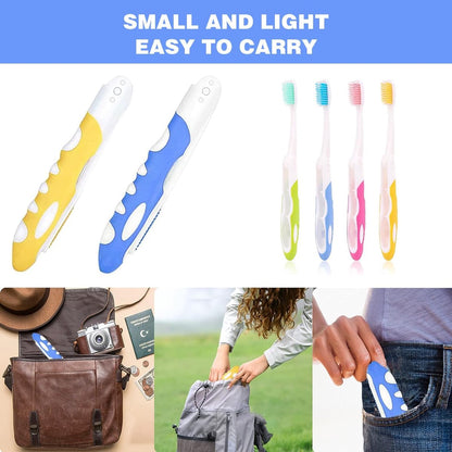 4-pack toothbrushes - Travel toothbrushes - Foldable toothbrushes - Foldable travel toothbrushes - Portable soft toothbrushes - Easy to carry - Image 5