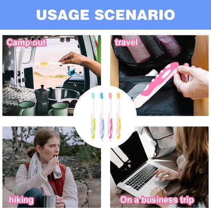 4-pack toothbrushes - Travel toothbrushes - Foldable toothbrushes - Foldable travel toothbrushes - Portable soft toothbrushes - Easy to carry - Image 6