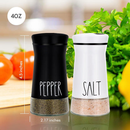 2-piece - stainless steel - with adjustable spout - farmhouse style - salt and pepper shaker - Image 3