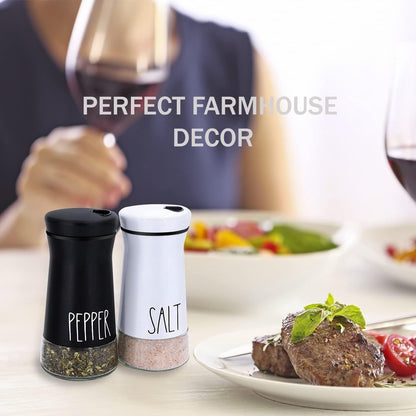 2-piece - stainless steel - with adjustable spout - farmhouse style - salt and pepper shaker - Image 5