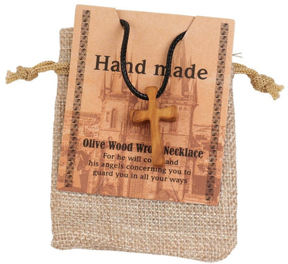 Olive Wood Cross Necklace - Simple and Personalized - Image 4