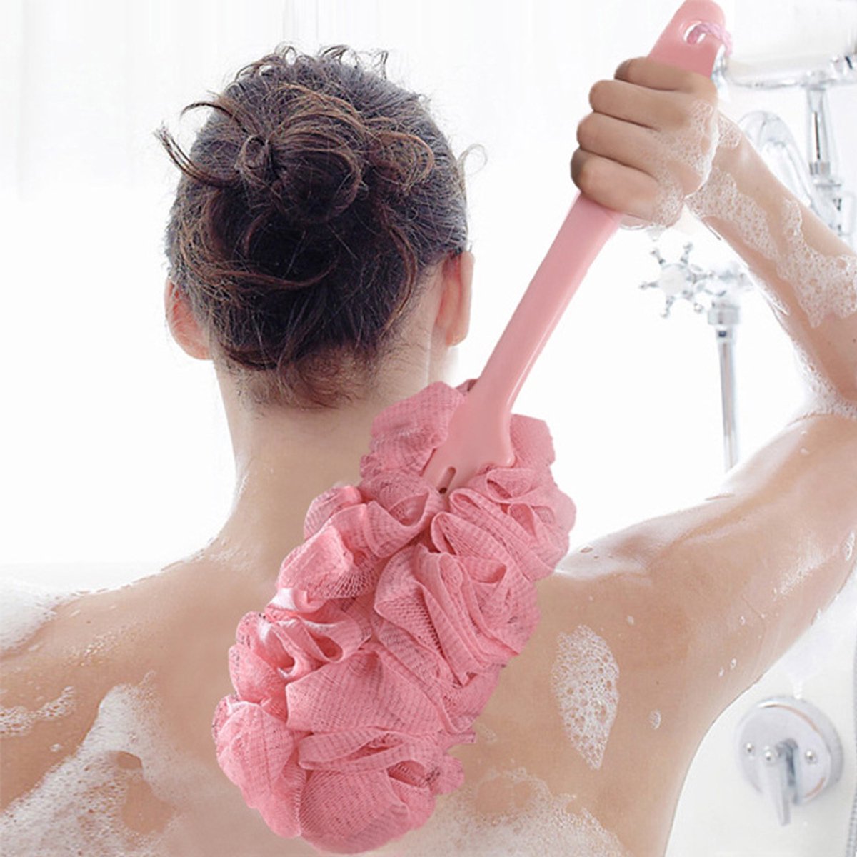 Bath Brush - Brush - Long Handle Bath Brush - Wavy Bath Brush - Bath Back Scrubber - Bath Brush - Bath Brush - Image 4
