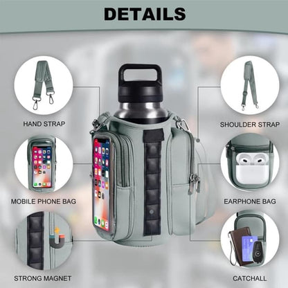 Magnetic Sports Bag with Adjustable Shoulder Strap - Includes Water Bottle Holder and Pocket - for Sports, Workouts, Travel & Work（White） - Image 5