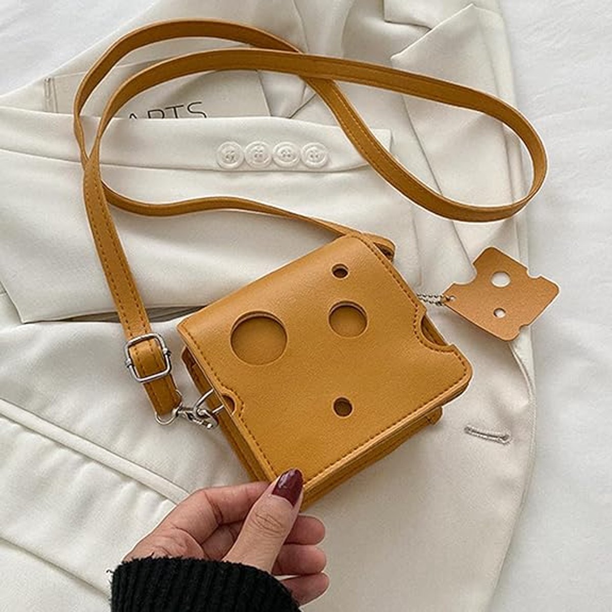 Storage Bag - Shoulder Bag - Mini Shoulder Bag - Cheese-shaped - Women's Fashion Bag (Square) - Image 3