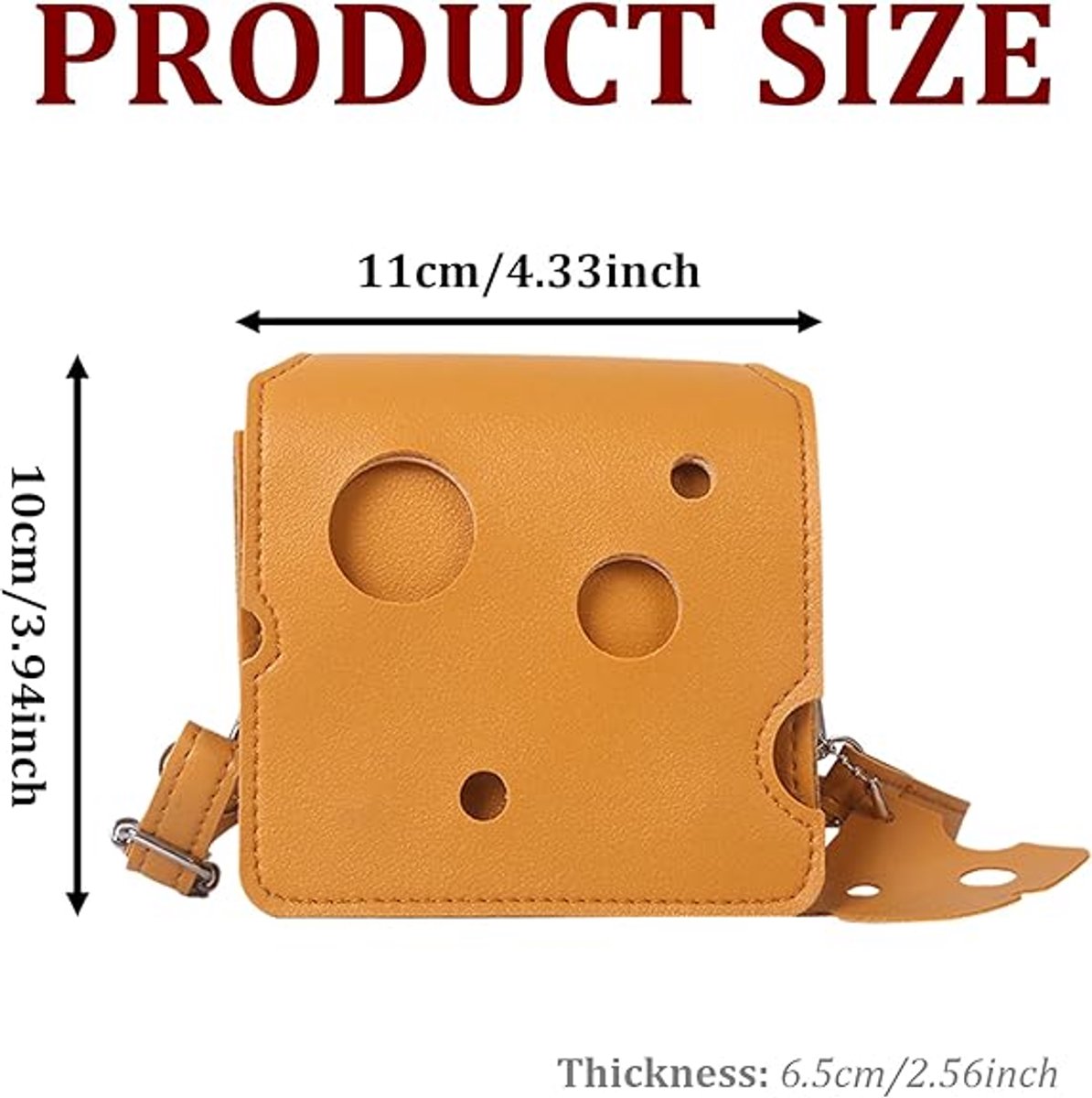 Storage Bag - Shoulder Bag - Mini Shoulder Bag - Cheese-shaped - Women's Fashion Bag (Square) - Image 4