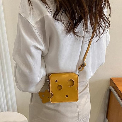 Storage Bag - Shoulder Bag - Mini Shoulder Bag - Cheese-shaped - Women's Fashion Bag (Square) - Image 5