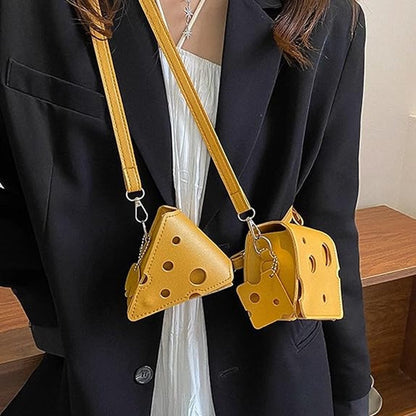 Storage Bag - Shoulder Bag - Mini Shoulder Bag - Cheese-shaped - Women's Fashion Bag (Square) - Image 6