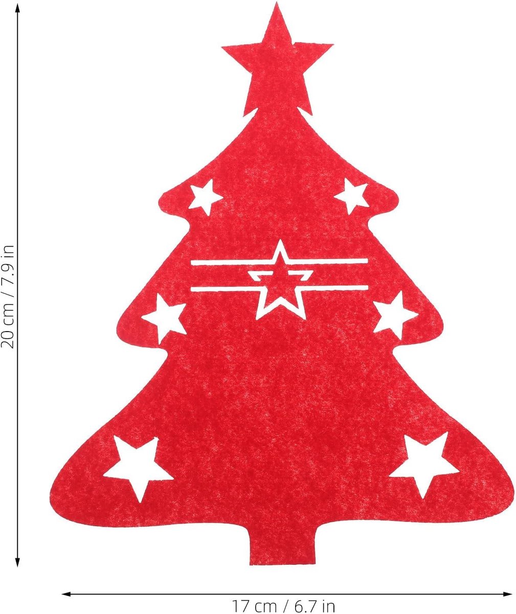 Placemats - Set of 48 - Christmas placemats - heat-resistant and waterproof - suitable for Christmas parties and table decorations (Red) - Image 3