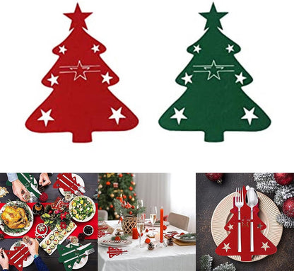 Placemats - Set of 48 - Christmas placemats - heat-resistant and waterproof - suitable for Christmas parties and table decorations (Red) - Image 4