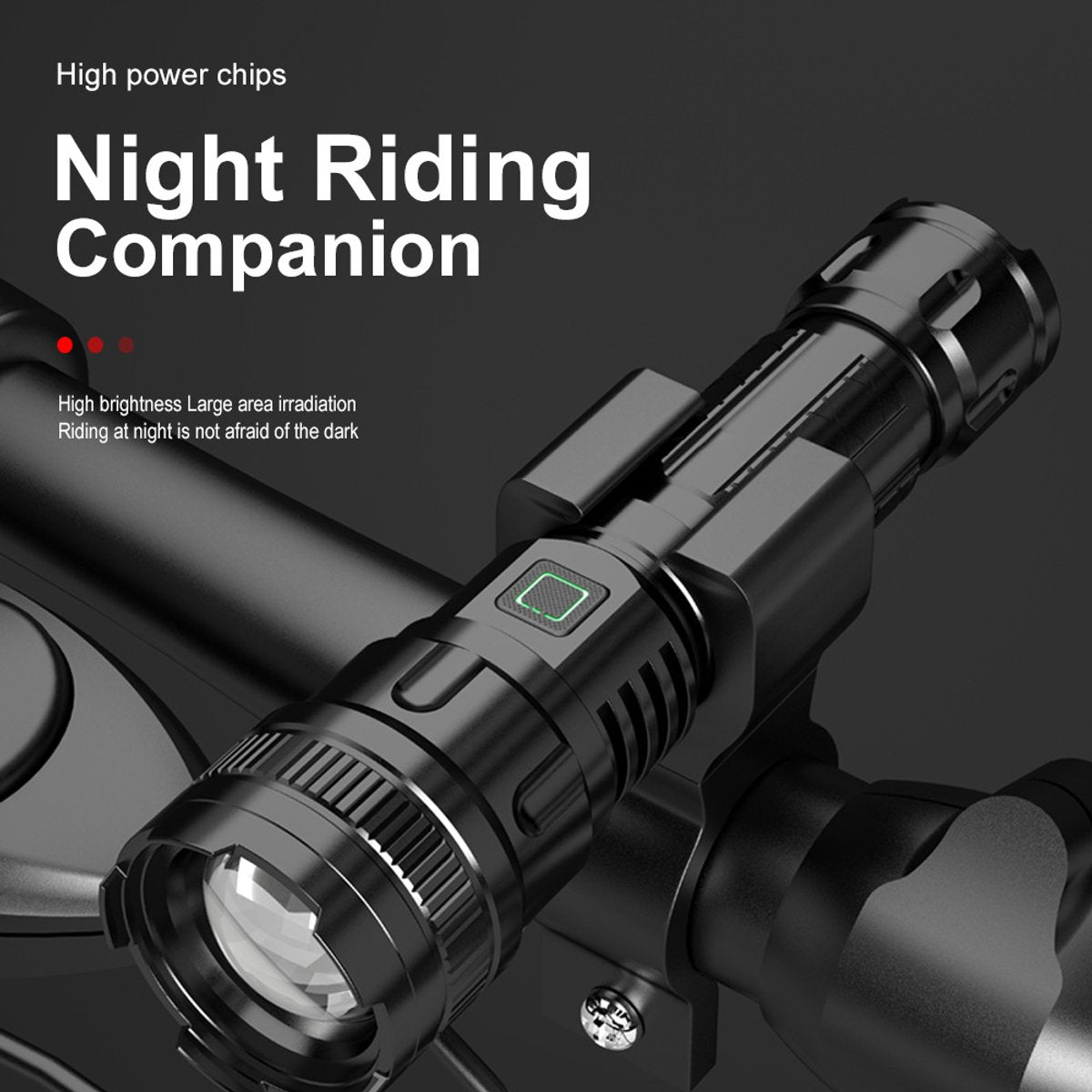 LED Flashlight - With Zoom Function & Waterproof - LED Flashlight - With Zoom Function & Waterproof - Battery-Powered Flashlight - USB Rechargeable - Long Battery Life - 3 Light Modes (Strong / Low / Flash)USB Rechargeable - Long Battery Life - 3 Light Mo - Image 3