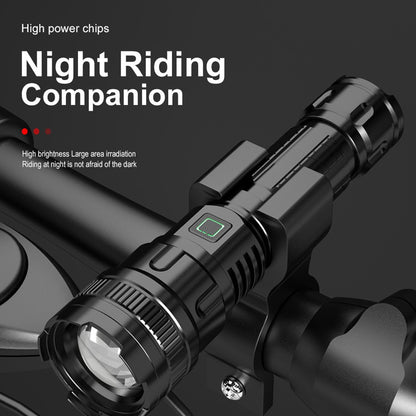 LED Flashlight - With Zoom Function & Waterproof - LED Flashlight - With Zoom Function & Waterproof - Battery-Powered Flashlight - USB Rechargeable - Long Battery Life - 3 Light Modes (Strong / Low / Flash)USB Rechargeable - Long Battery Life - 3 Light Mo - Image 3