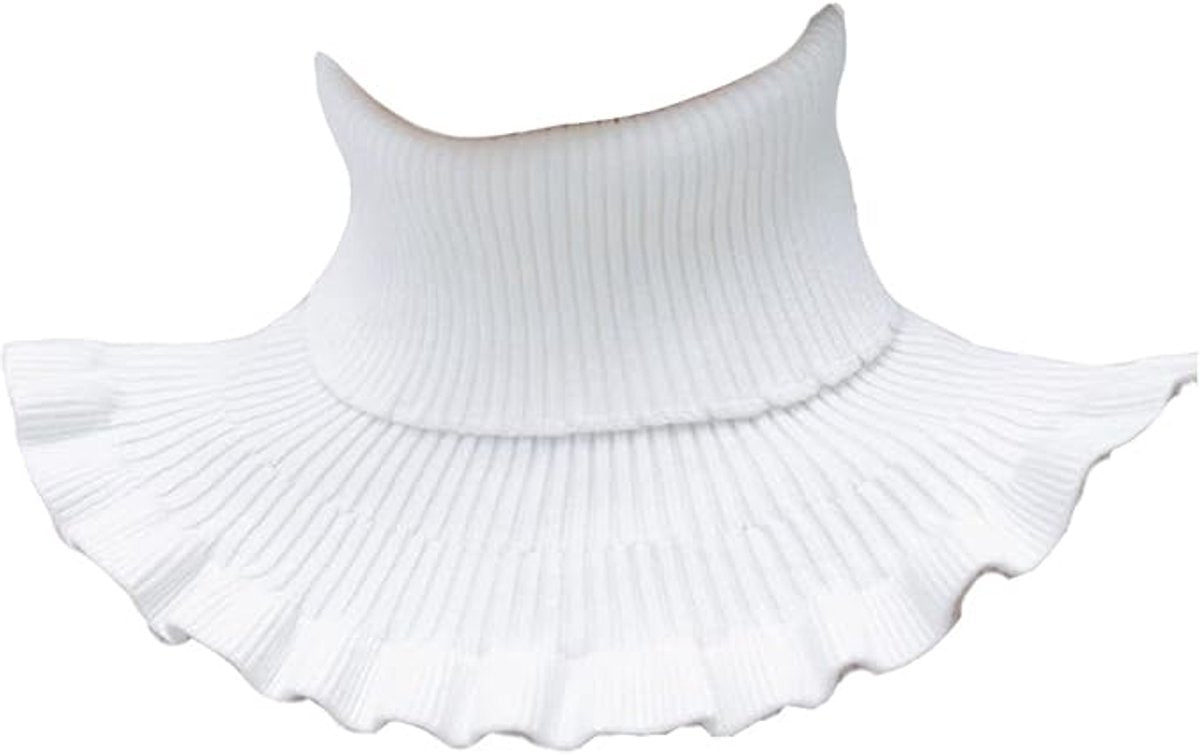 Neck Warmer - Faux Turtleneck - Knitted Warm Neck Warmer - Wearable for Everyday Use - Winter Essential for Women (White) - Image 2