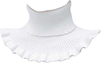 Neck Warmer - Faux Turtleneck - Knitted Warm Neck Warmer - Wearable for Everyday Use - Winter Essential for Women (White) - Image 2