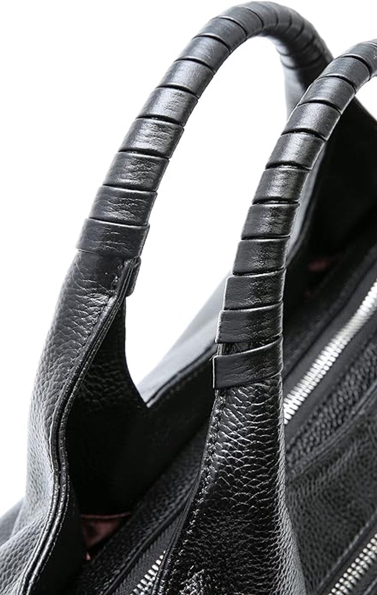 Women's Shoulder Bag - Vintage Handbag - Vintage Handbag with Multiple Compartments - Everyday | Travel Bag - Versatile - Large Capacity - Commuter Bag - Tote Bag - Shoulder/Crossbody Bag - Black - Image 2
