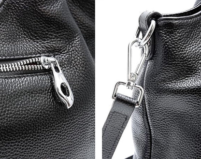 Women's Shoulder Bag - Vintage Handbag - Vintage Handbag with Multiple Compartments - Everyday | Travel Bag - Versatile - Large Capacity - Commuter Bag - Tote Bag - Shoulder/Crossbody Bag - Black - Image 3