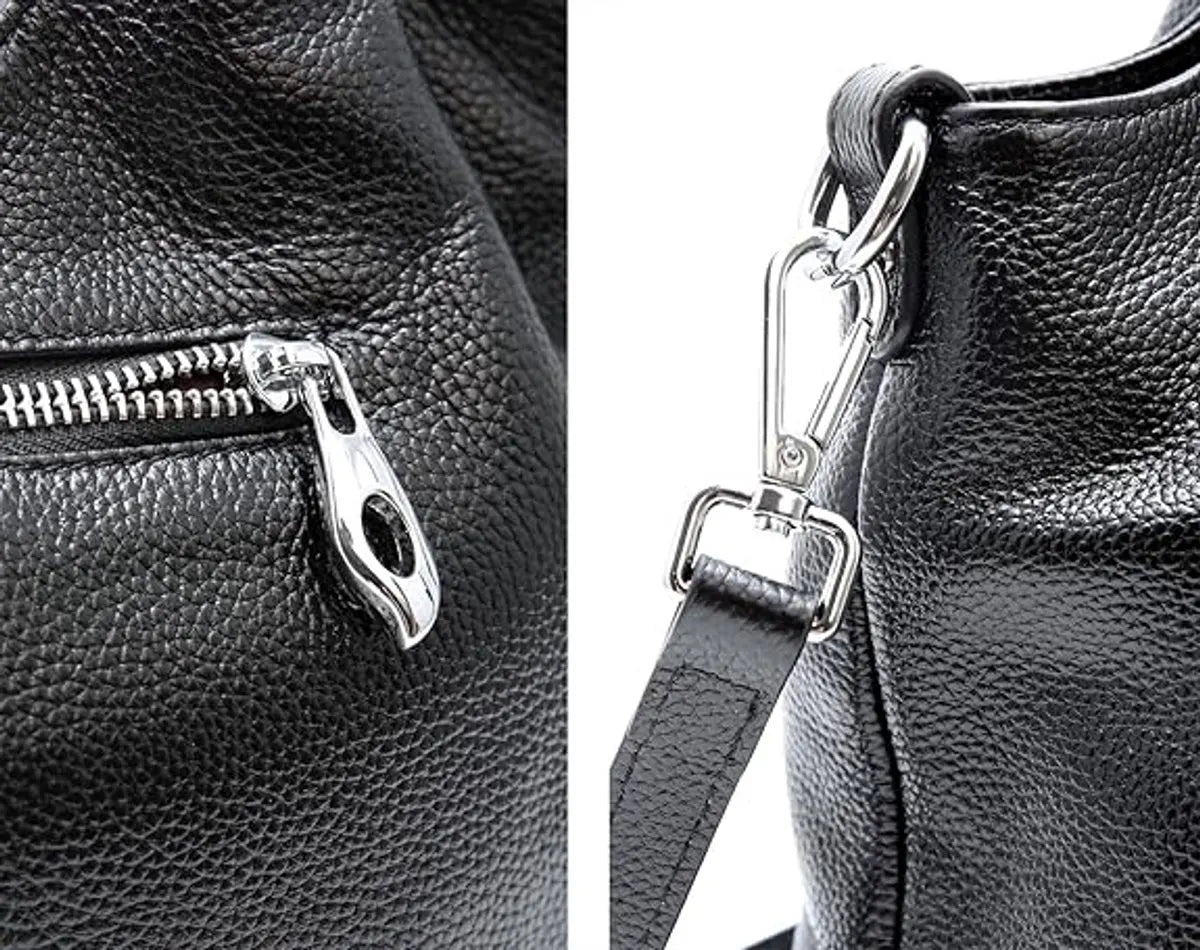 Women's Shoulder Bag - Vintage Handbag - Vintage Handbag with Multiple Compartments - Everyday | Travel Bag - Versatile - Large Capacity - Commuter Bag - Tote Bag - Shoulder/Crossbody Bag - Black - Image 3