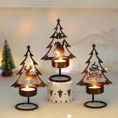 Candle Holder - Metal Candle Holder - Set of 3 - Candle Holder - Suitable for Christmas, Valentine's Day, Mother's Day, Weddings, Holidays and Home Accessories - Image 4