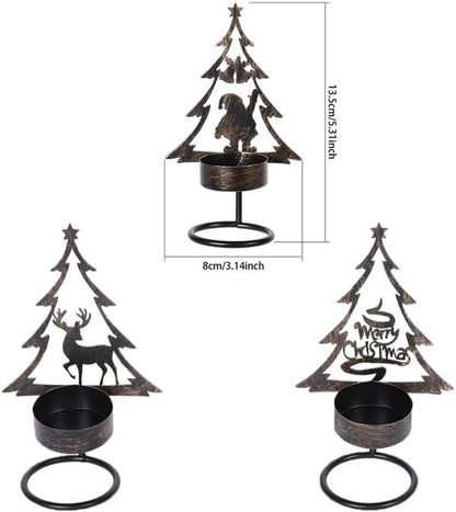 Candle Holder - Metal Candle Holder - Set of 3 - Candle Holder - Suitable for Christmas, Valentine's Day, Mother's Day, Weddings, Holidays and Home Accessories - Image 5
