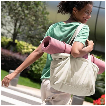 Women's Bags - Women's Shopper with Zipper - Large Shoulder Bags / Women's Tote Bags - Shoulder Bags - Laptop Bags - Women's Bags - Handbags - Shopper - Weekend Bags - Shopping Bags - Beach Bags - Yoga / Fitness / Travel - Gray - Image 2