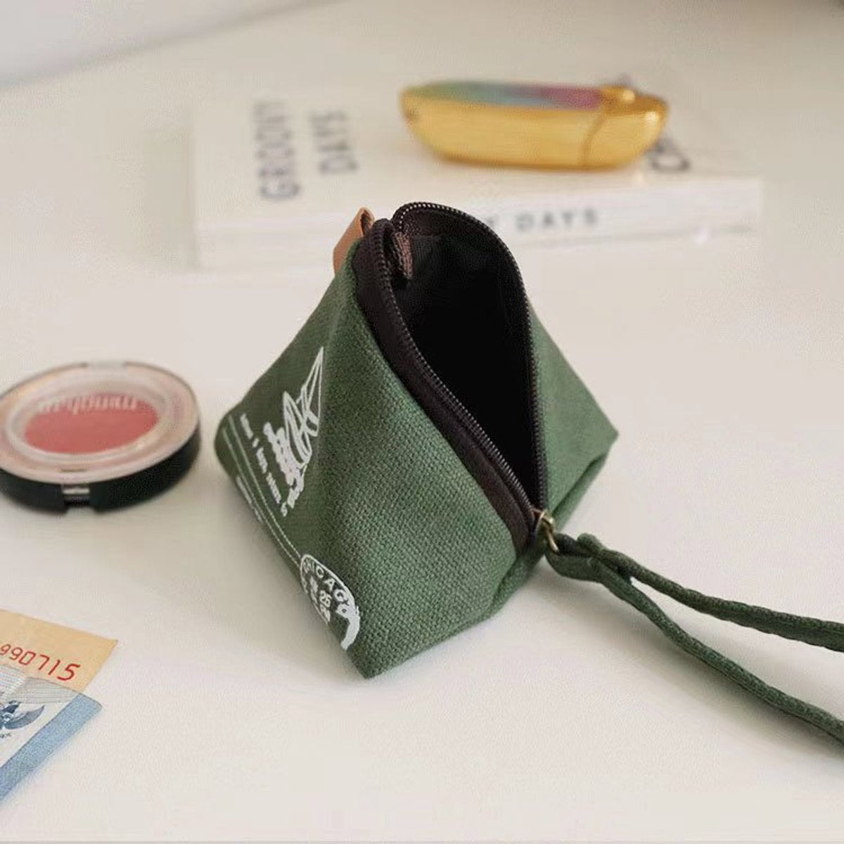 Creative Vintage Wallet - Cute - Mini Canvas Bag - Wallet - Storage - Keychain - Pack of 2 - Image 2