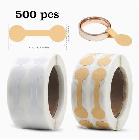 Price Tag Stickers - White + Kraft Paper - Rolled Blank Jewelry Price Tags - Suitable for Clothing, Rings, Necklaces, Earrings - For Price Marking - Rectangular Labels - 1000 pieces - Image 2