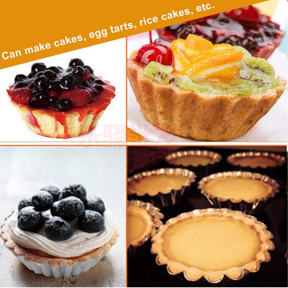 30-Piece Egg Pie Molds - Steel Baking Molds - Muffin Molds - Cupcake Molds - Pudding Molds - Desserts - Ice Cream - Non-Stick and Reusable - Silver - Image 6