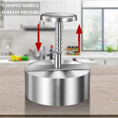 Hamburger Press - Round Stainless Steel Non-Stick Hamburger Press - Patty Mold - Grilling Tool - Patty Mold - Image 3
