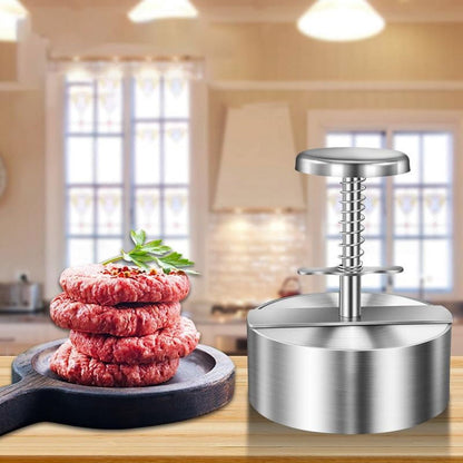Hamburger Press - Round Stainless Steel Non-Stick Hamburger Press - Patty Mold - Grilling Tool - Patty Mold - Image 5