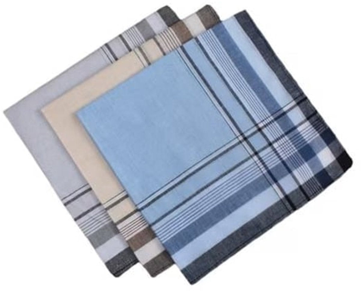 Handkerchiefs Pack of 10 - Men's Handkerchiefs - Cotton - Handkerchiefs 38cm x 38cm - Image 2