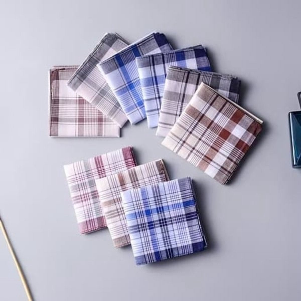 Handkerchiefs Pack of 10 - Men's Handkerchiefs - Cotton - Handkerchiefs 38cm x 38cm - Image 4