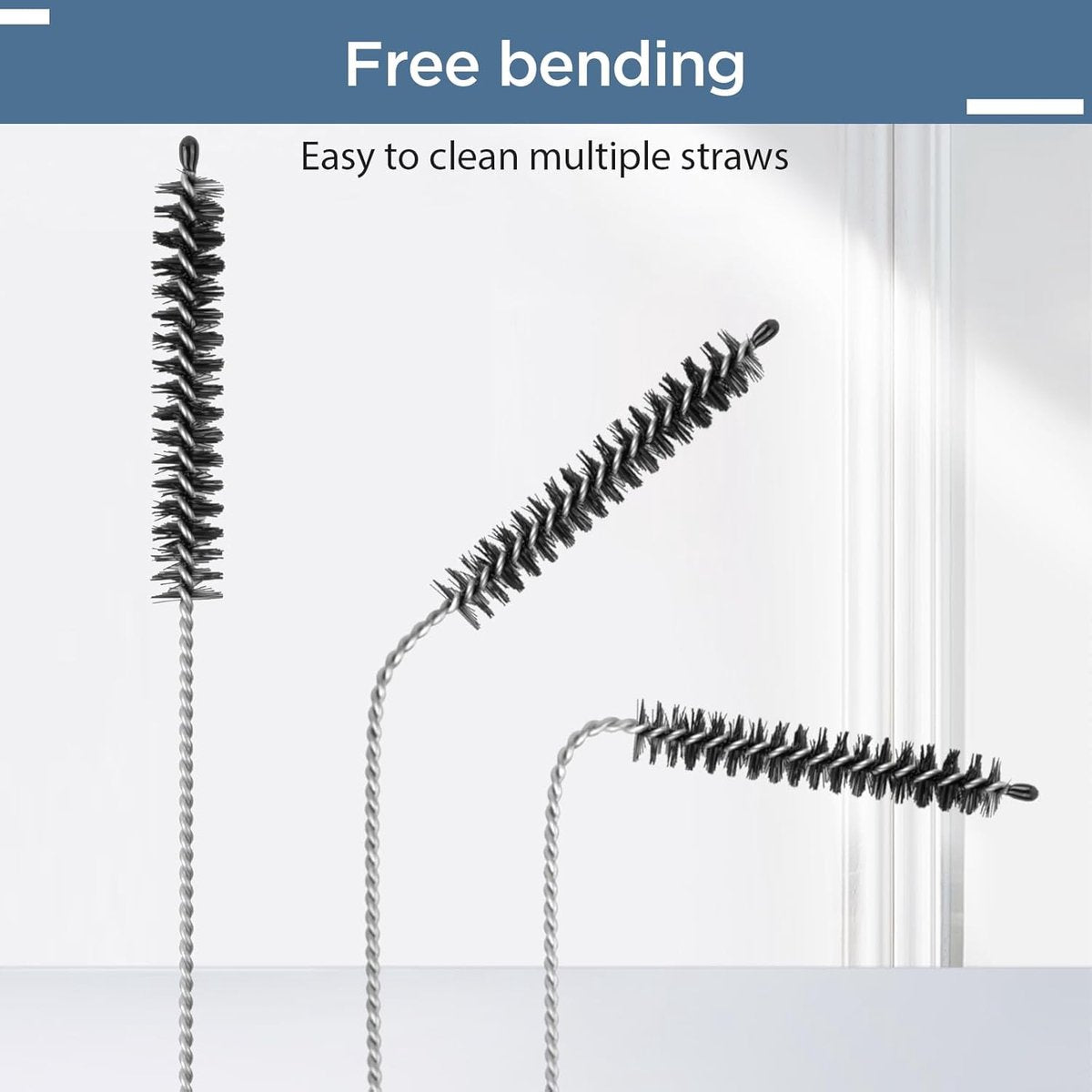 10-Piece Bottle Brush - Cleaning Brush Set - for pipes, keyboards, test tubes, kettle spouts, sinks, bottles and coffee makers - Image 4