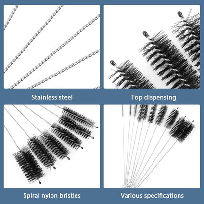 10-Piece Bottle Brush - Cleaning Brush Set - for pipes, keyboards, test tubes, kettle spouts, sinks, bottles and coffee makers - Image 5