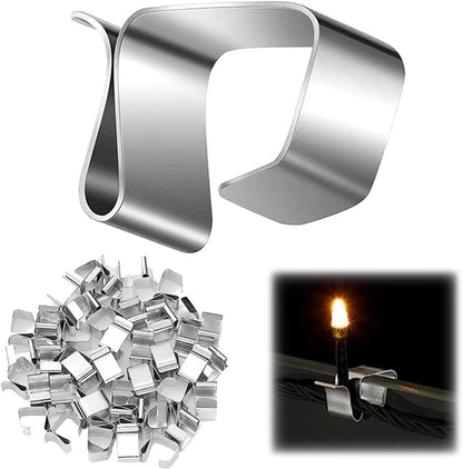 Hooks for outdoor lighting - 50 pieces - Hooks - Christmas light hooks - Christmas light clips - Cable clips - Christmas light hooks - Suitable for outdoor Christmas lights, kitchen lights, etc. - Stainless steel hooks - Image 6
