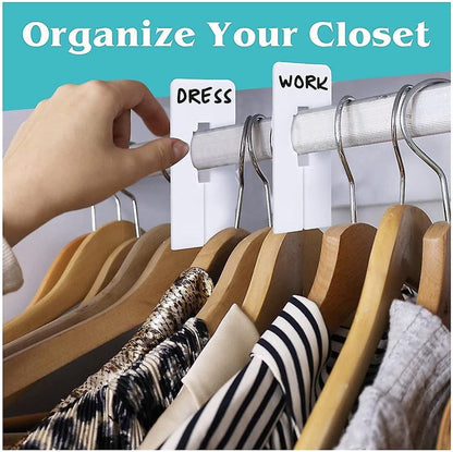 Wardrobe dividers - for hanging clothes - rectangular clothes dividers on racks - white wardrobe 40 pieces - Image 3