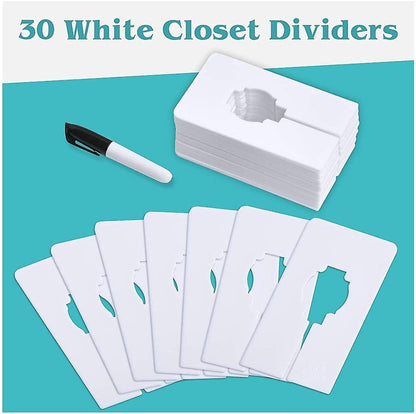 Wardrobe dividers - for hanging clothes - rectangular clothes dividers on racks - white wardrobe 40 pieces - Image 5