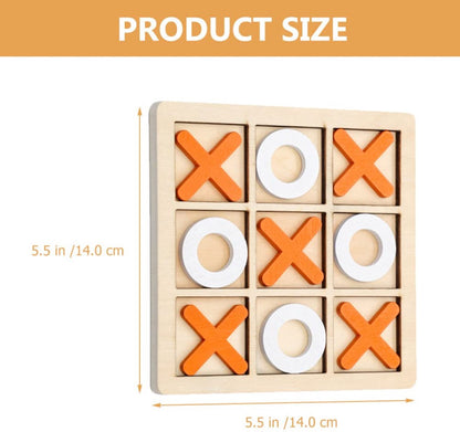 2 Sets Mini XO Chess Board Game Family Kids Puzzle Game Educational Toys - Wooden Board Game Table Toys - for Children Kids Day Birthday Party - Image 7