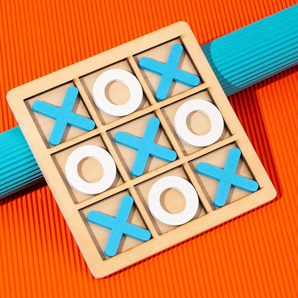 2 Sets Mini XO Chess Board Game Family Kids Puzzle Game Educational Toys - Wooden Board Game Table Toys - for Children Kids Day Birthday Party - Image 9