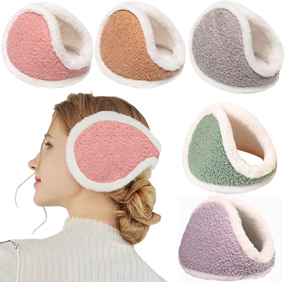 Earmuffs - Windproof and warm earmuffs - Extra thick earmuffs - Winter outdoor essentials (Gray) - Image 5