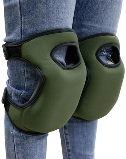 2-Pack - Garden Knee Braces - Soft and Comfortable Protective Knee Braces - Adjustable and Non-Slip - For Gardeners to Use When Cleaning, Scrubbing Floors and Pruning (Green)