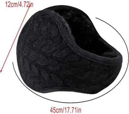 Earmuffs - Knitted Earmuffs - Earmuffs for Adults - Warm Earmuffs - Warm Winter Earmuffs - Foldable - Suitable for Outdoor Activities for Men and Women (White) - Image 4