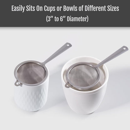 Matcha filter - 2 pieces - Tea filter - Stainless steel filter - Kitchen filter - Mini filter - Flour sieve - Baking sieve - Image 7