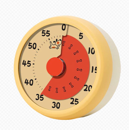 Kitchen Timer - Kitchen Timer - Timer - Digital Kitchen Timer - Child-Friendly Visual Mechanical Timer - Magnetic Sticker Timer - Puppy Pattern