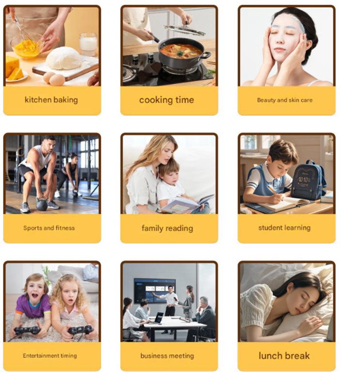 Kitchen Timer - Kitchen Timer - Timer - Digital Kitchen Timer - Child-Friendly Visual Mechanical Timer - Magnetic Sticker Timer - Puppy Pattern - Image 2