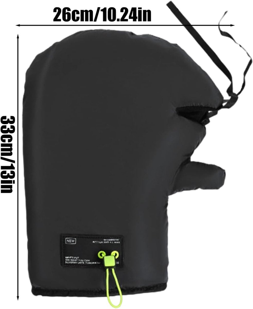 Cycling Gloves - Extra Padded Cycling Gloves - Warm Gloves - Cycling Gloves - Scooter Gloves - Hand Warmers - Cycling Accessories - With Reflective Strips - Winter - Windproof - Waterproof （Black） - Image 2