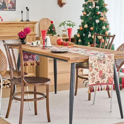 Table Runner - Christmas Table Runner - Home Decoration - Christmas Decoration - Christmas Snowball Pattern Table Runner - Suitable for dining tables and cabinets - Can be used for Thanksgiving, parties, Christmas, weddings, banquets and New Year's decora - Image 5
