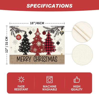 Placemats - Set of 4 - Christmas placemats - Table mats - Coasters - Christmas decorative placemats - 46x31cm - Suitable for party decorations, kitchens and dining rooms - Image 2